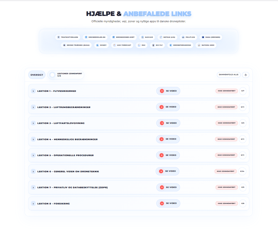 Sneakpeek af lektioner i kurset